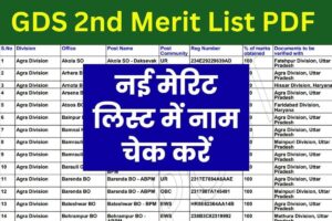 GDS 2nd Merit List PDF